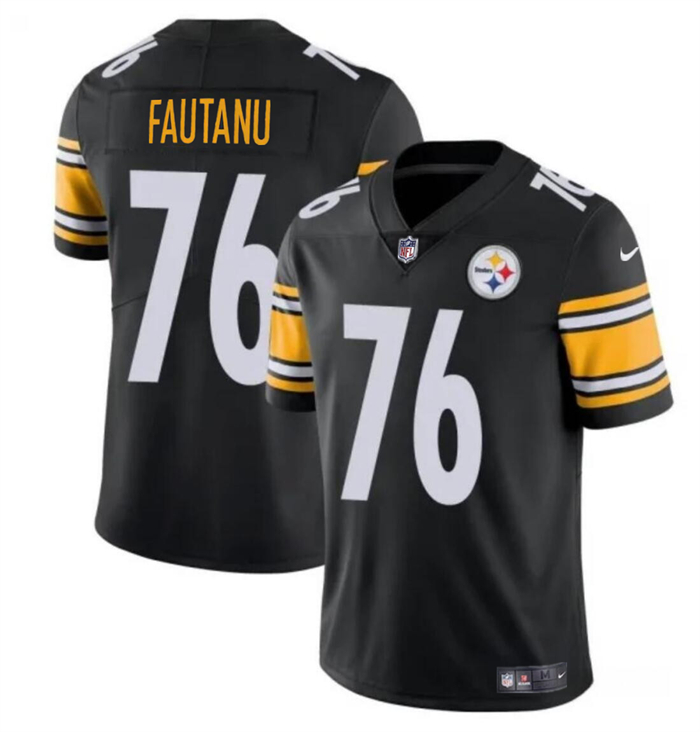 Men's Pittsburgh Steelers #76 Troy Fautanu Black Vapor Untouchable Limited Football Stitched Jersey